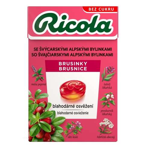 RICOLA CRANBERRIES WITHOUT SUGAR 40G